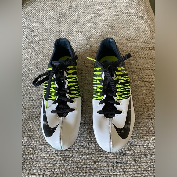 Nike Men's Zoom Celar 5 Track Sprint Flywire Racing Shoes Size 7 black white - Picture 1 of 10